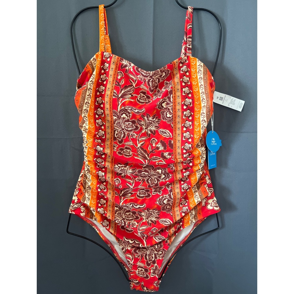 Cupshe Floral Tummy Control Swimsuit